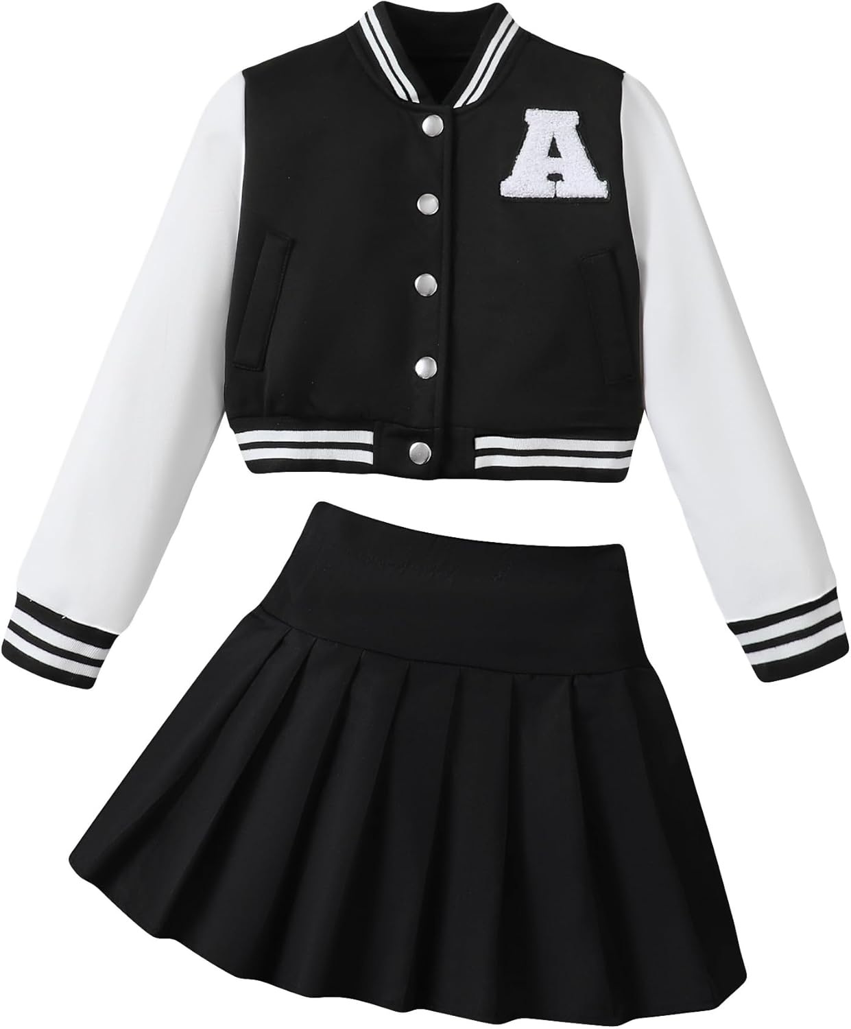 Trendy Girls 2 Piece Outfits Skirt Set for Fall Winter Wear