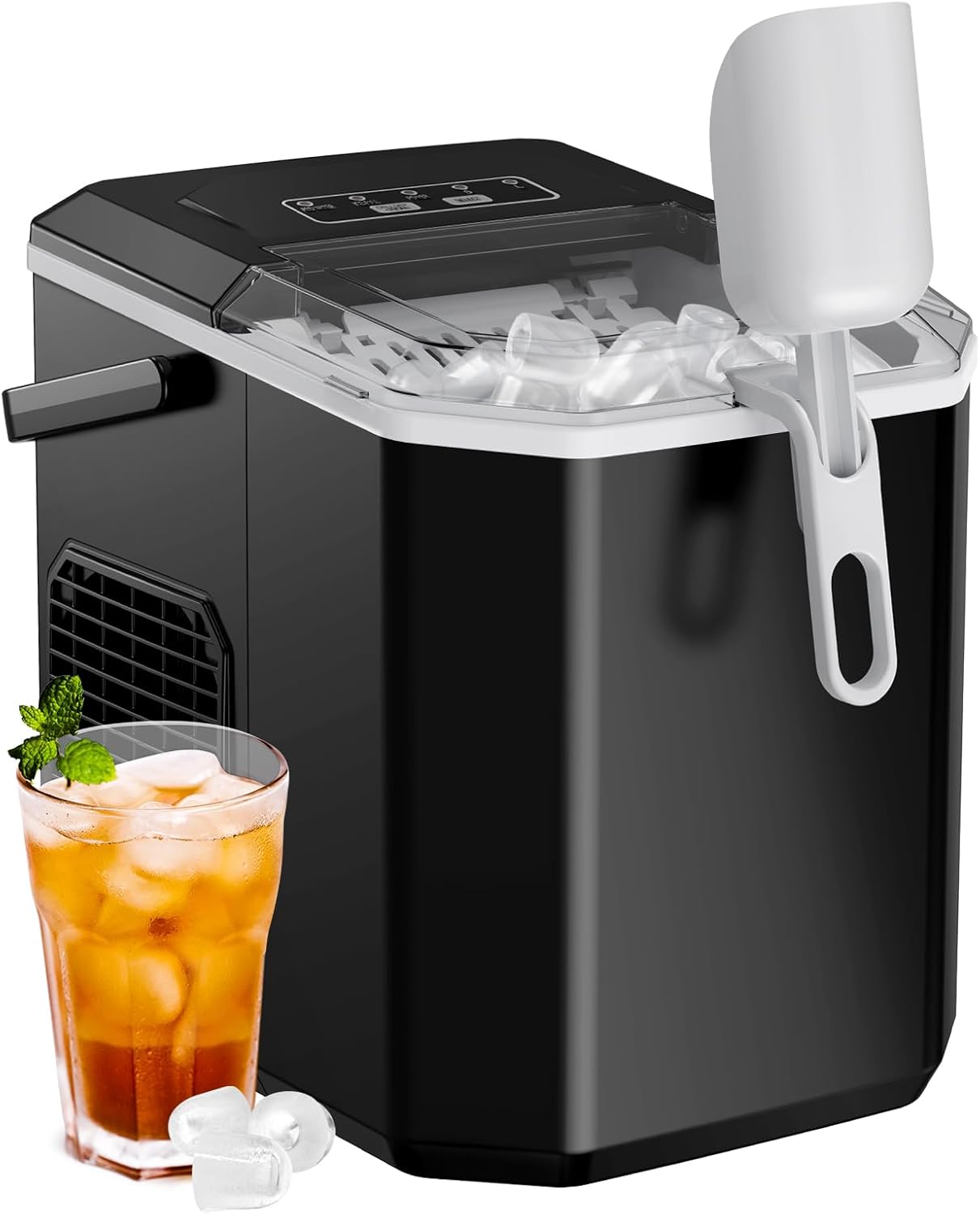 Silonn Ice Maker Countertop - Portable Self-Cleaning Ice Machine