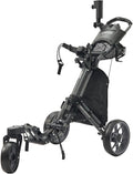 Compact 3 Wheel Golf Push Cart with 360 Degree Swivel Front Wheel