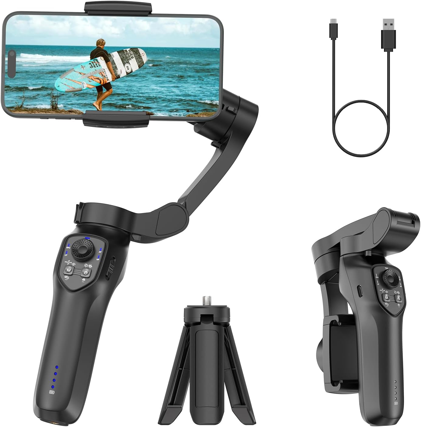 COMITOK L7C Pro Gimbal Stabilizer for iPhone and Android Users