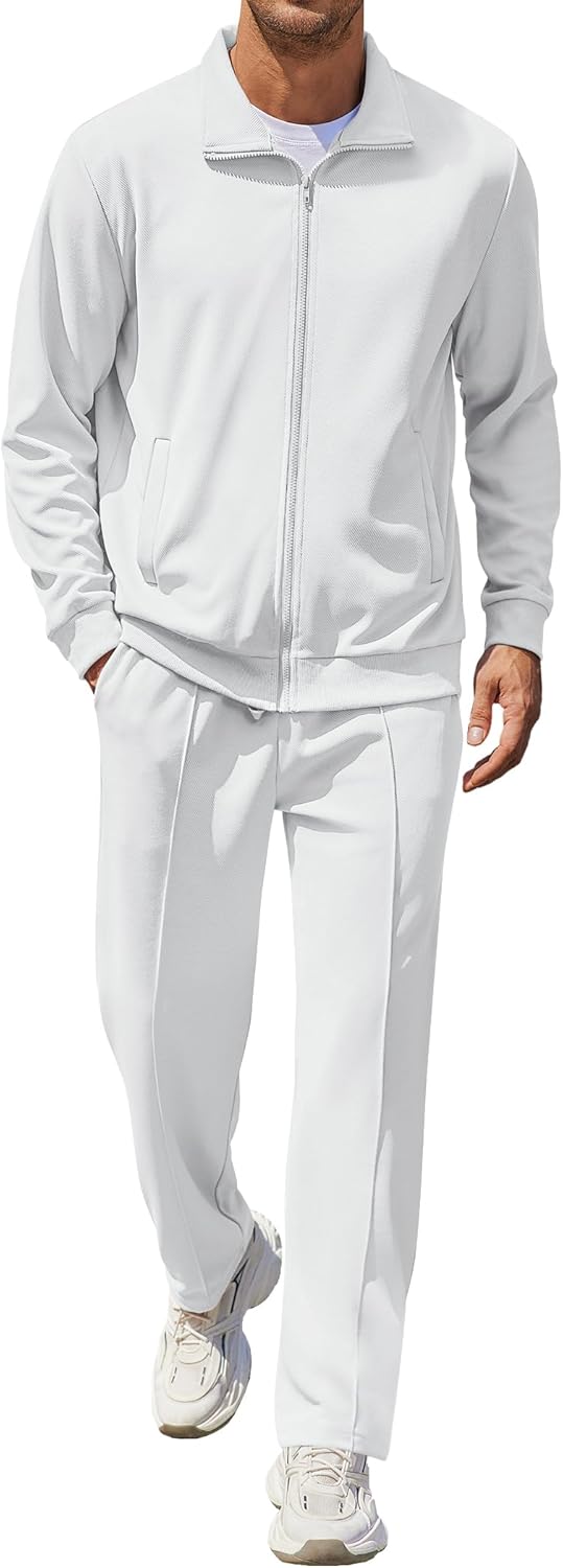COOFANDY Men's Casual Sweatsuit 2 Piece Athletic Tracksuit Set