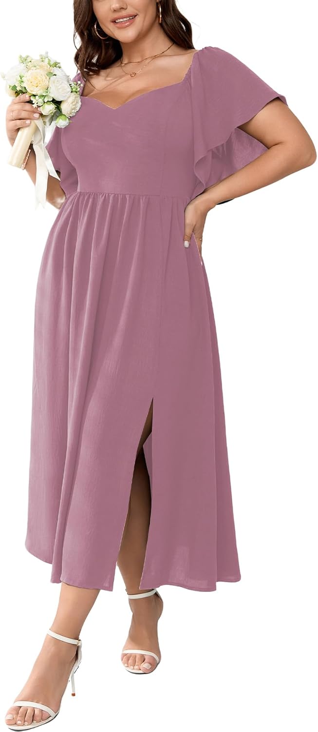 SCOMCHIC Plus Size Dresses for Wedding Guest and Cocktail Events
