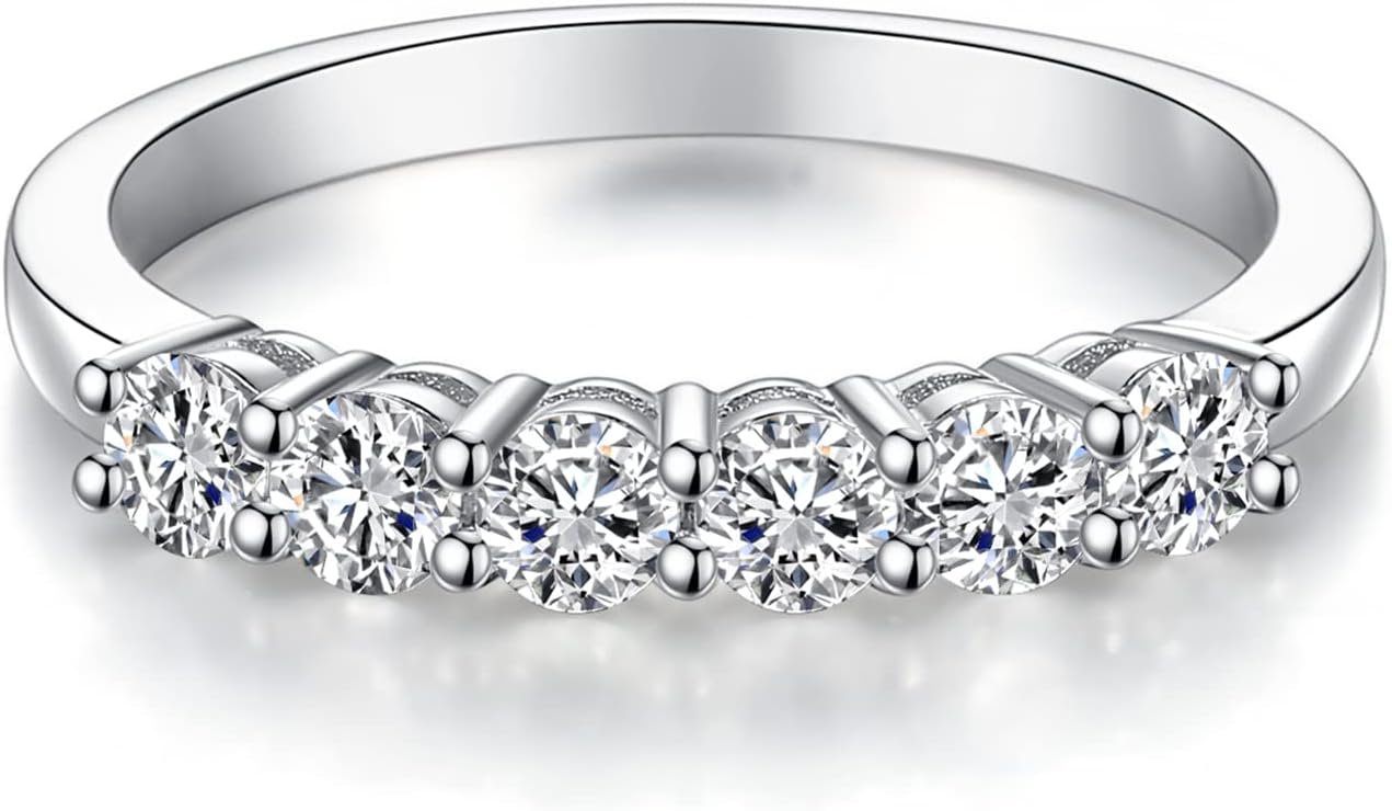IMOLOVE Moissanite Wedding Band for Women - Stunning Eternity Ring