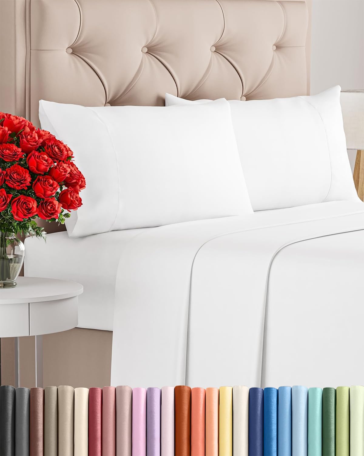 Twin 4 Piece Sheet Set - Comfy Breathable & Cooling Luxury Bedding