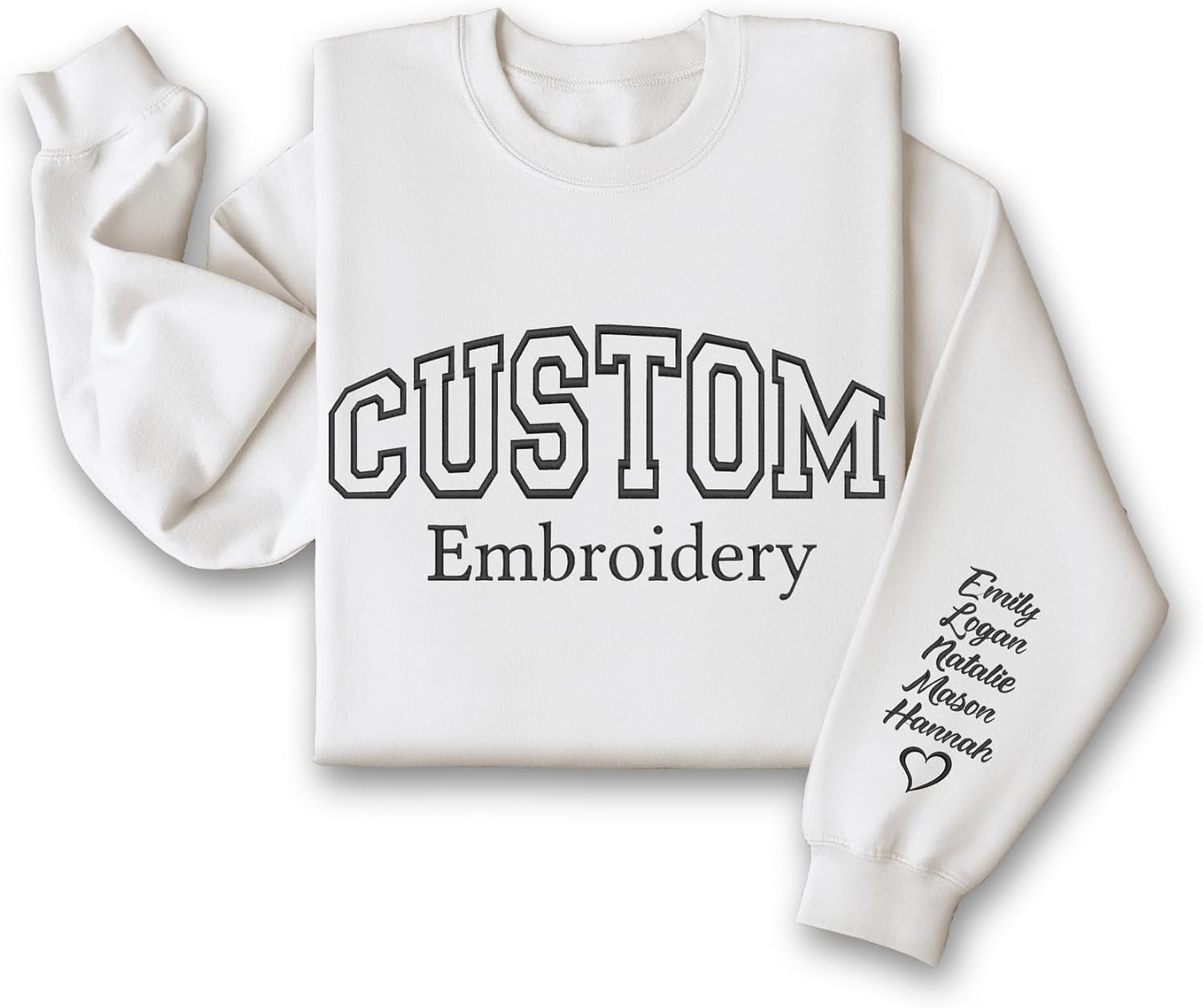 Personalized Embroidered Sweatshirt by Txcrafter