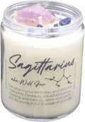 SAGITTARIUS Zodiac Crystal Candle - Lemon Pound Cake Scented