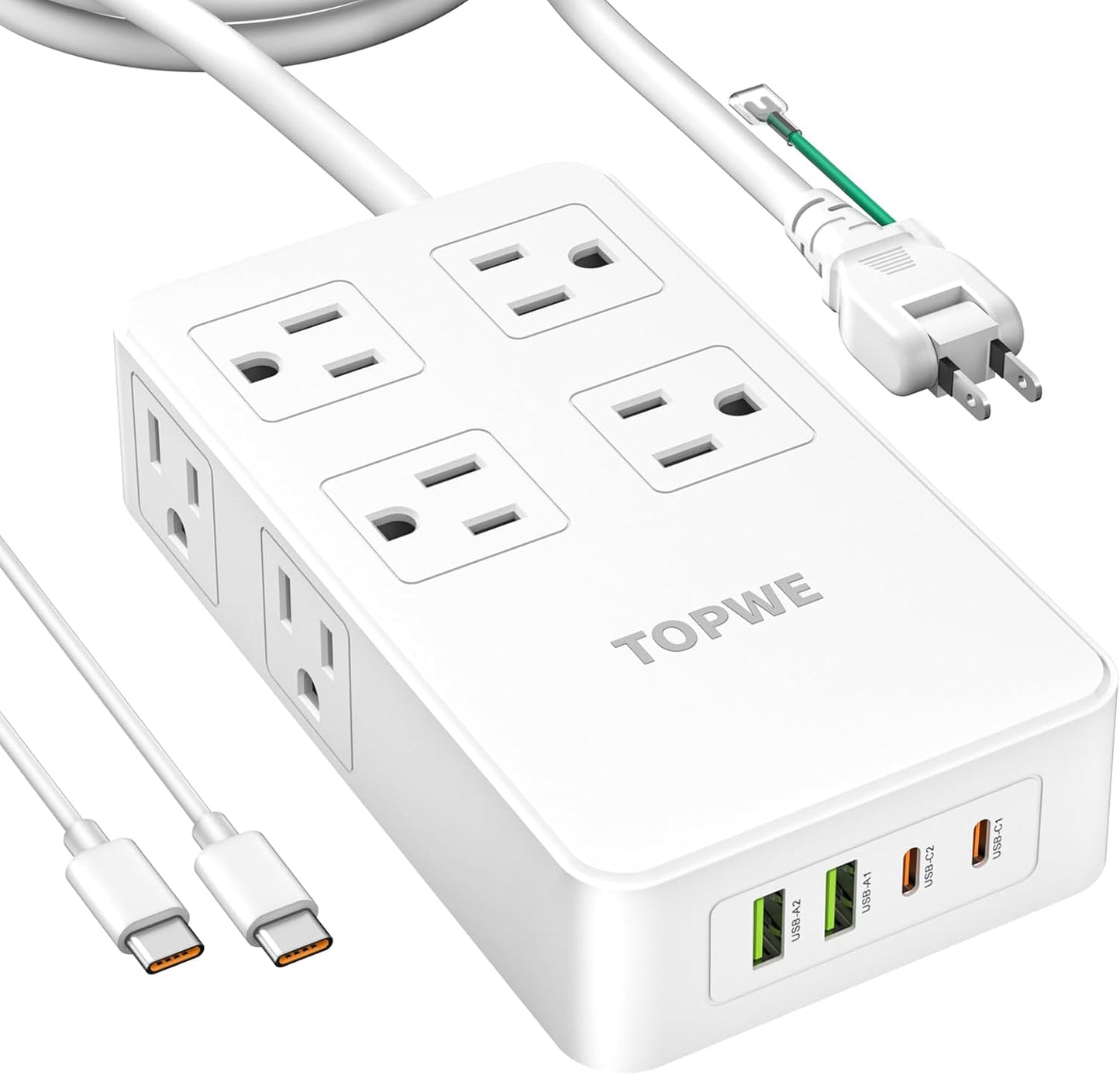Power Strip Surge Protector with 8 Outlets and USB Ports