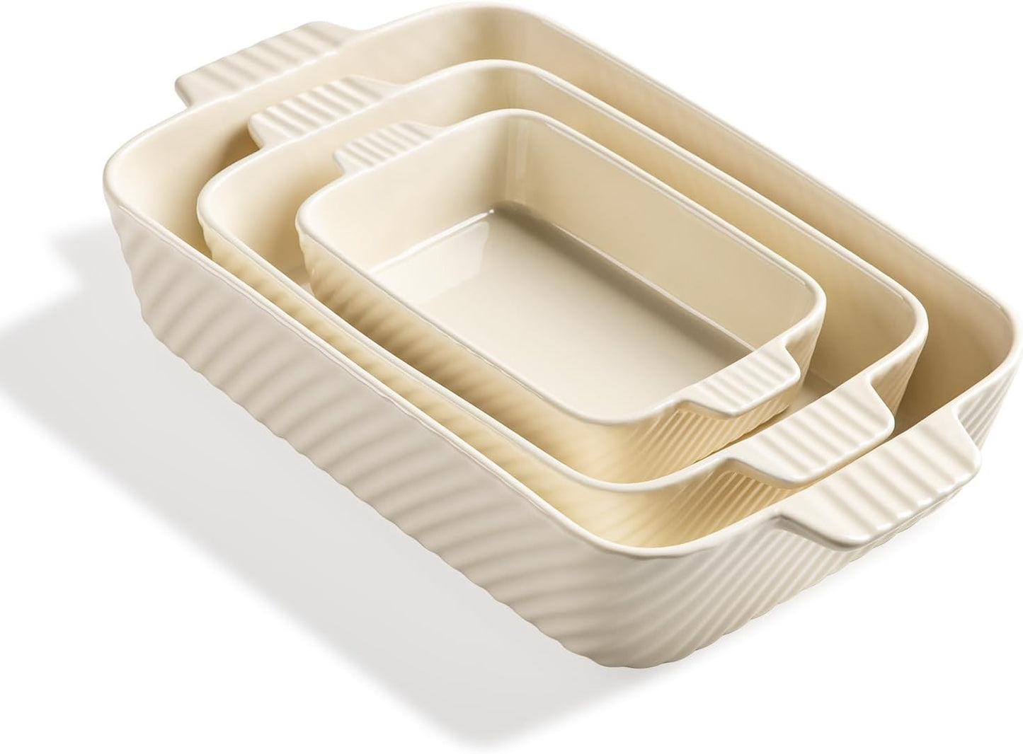 Sweejar Ceramic Baking Dish Set for Perfect Brownies & Lasagna