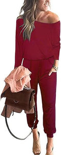 PRETTYGARDEN Women's Casual Long Sleeve Jumpsuit - Comfortable Fit