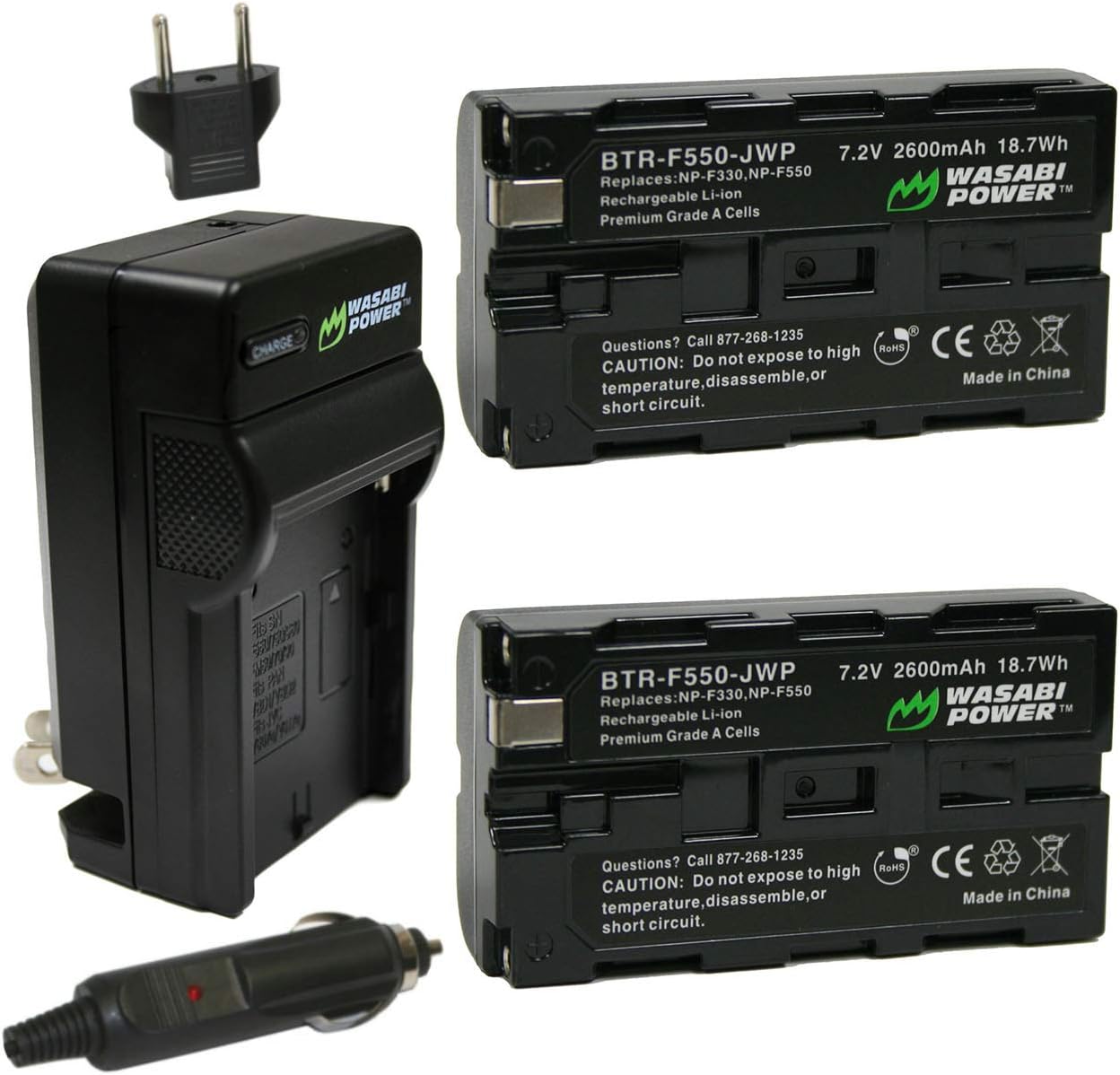 Wasabi Power Battery and Charger for Sony NP-F Series Devices