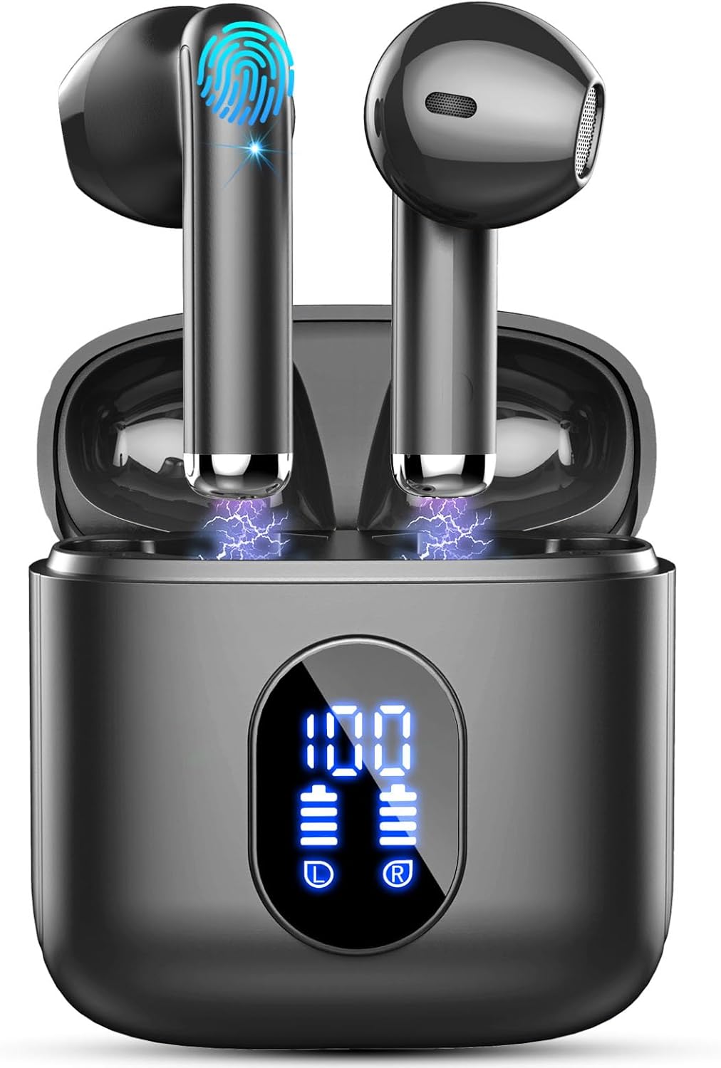 Rinsmola Hi-Fi Wireless Earbuds - 4 Mic Noise Cancelling, 30H Playtime
