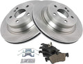 TRQ Rear Brake Pad & Rotor Kit Ceramic Compatible with Mercedes-Benz