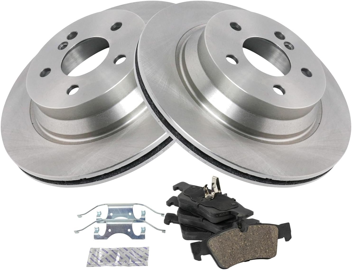 TRQ Rear Brake Pad & Rotor Kit for Mercedes-Benz Vehicles