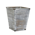 VERGOODR Gray Farmhouse Torched Wood Square Waste Bin - Rustic 3 Gal