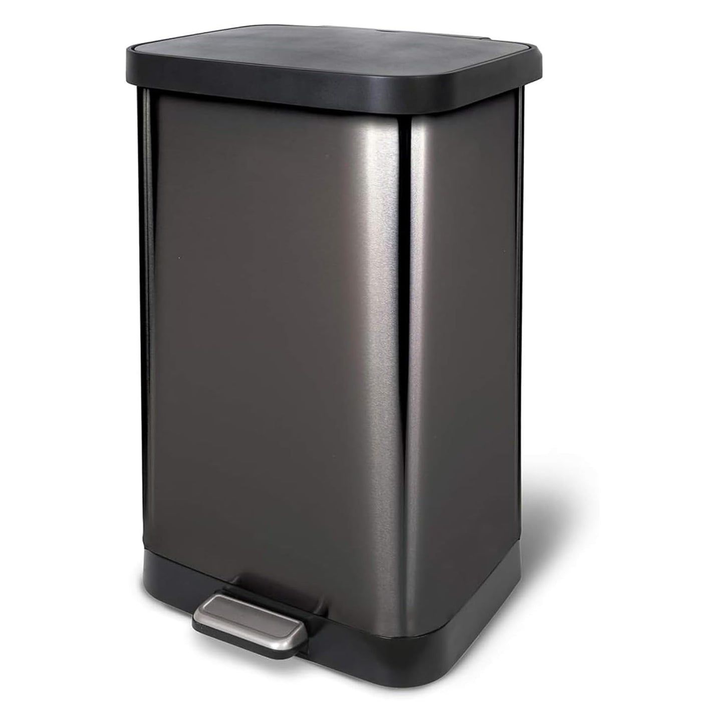 Glad 20 Gallon Stainless Steel Step Trash Can with Odor Protection