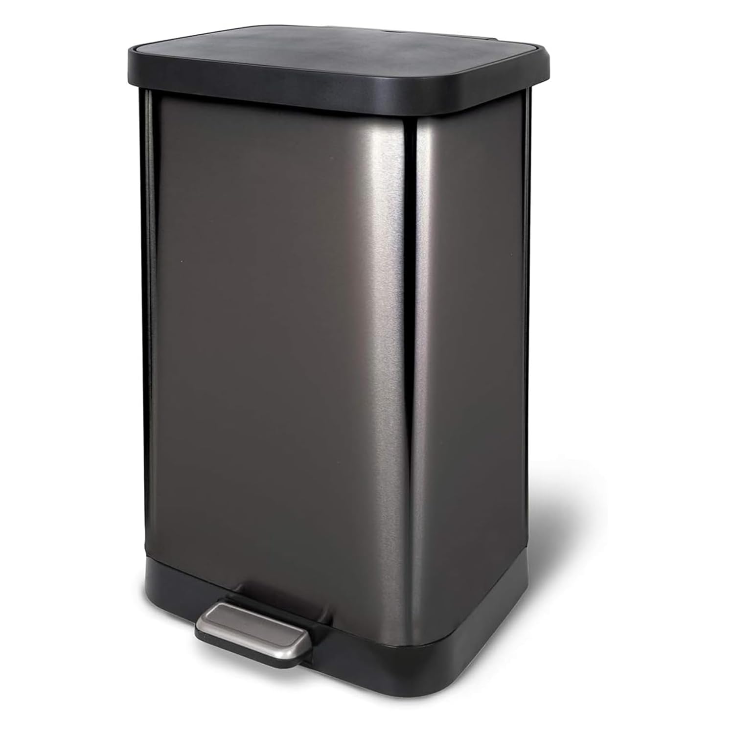 Glad 20 Gallon Stainless Steel Step Trash Can with Odor Protection