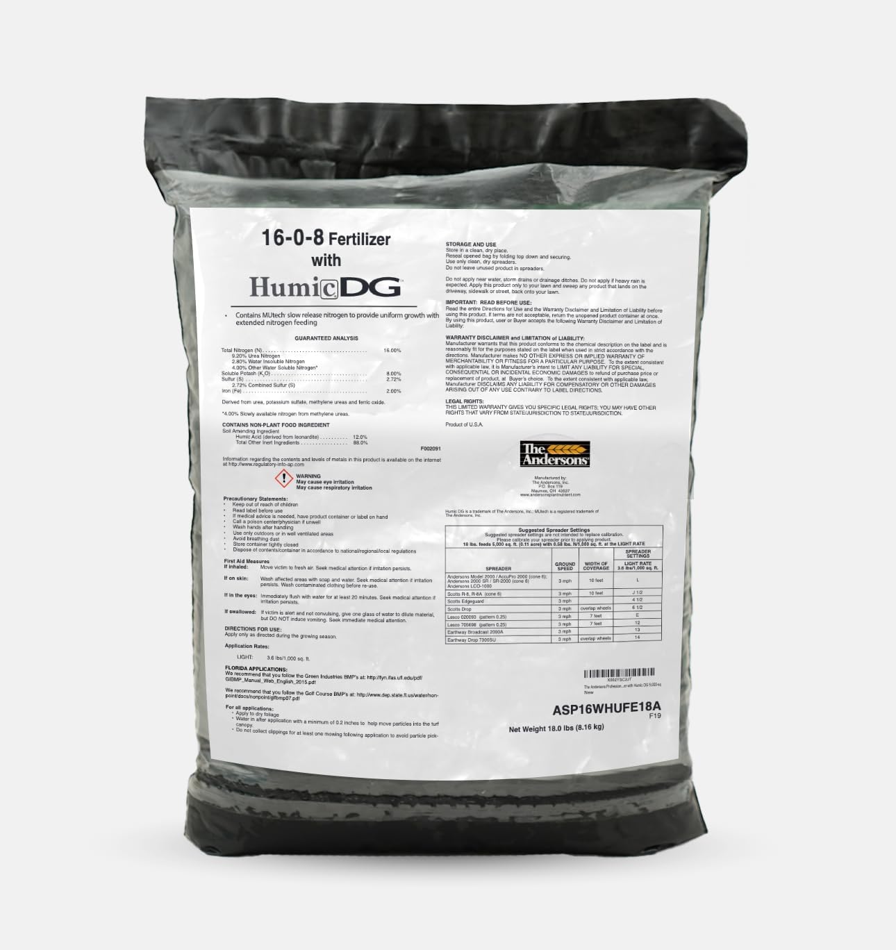 The Andersons Professional PGF 16-0-8 Fertilizer with Humic DG