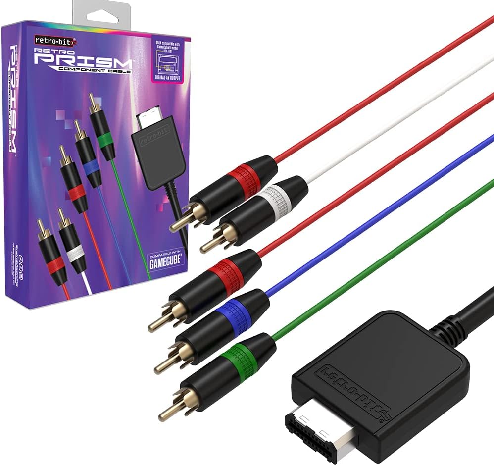 Retro Prism Component Cable for Gamecube - High Quality 6ft Cable