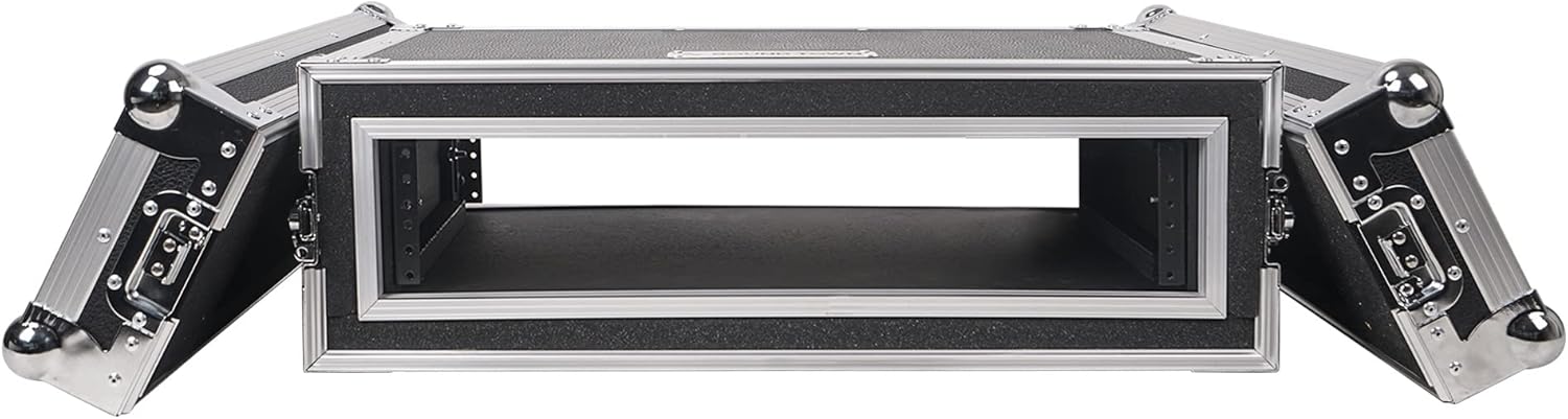 Sound Town Shock Mount 2U ATA Plywood Rack Case for Pro Gear