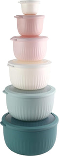 COOK WITH COLOR Prep Bowls with Lids - 12 Piece Nesting Mixing Bowls