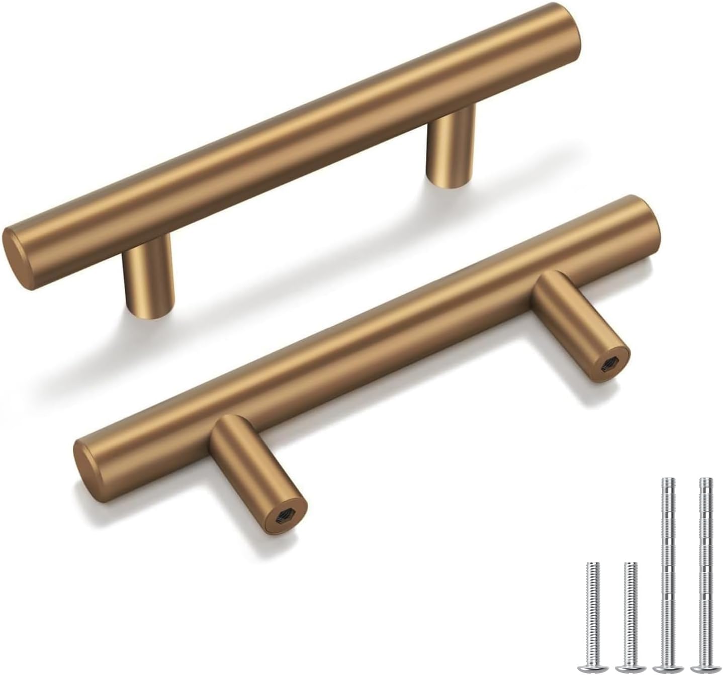 Champagne Bronze Cabinet Pulls - 20 Pack Stylish Drawer Handles