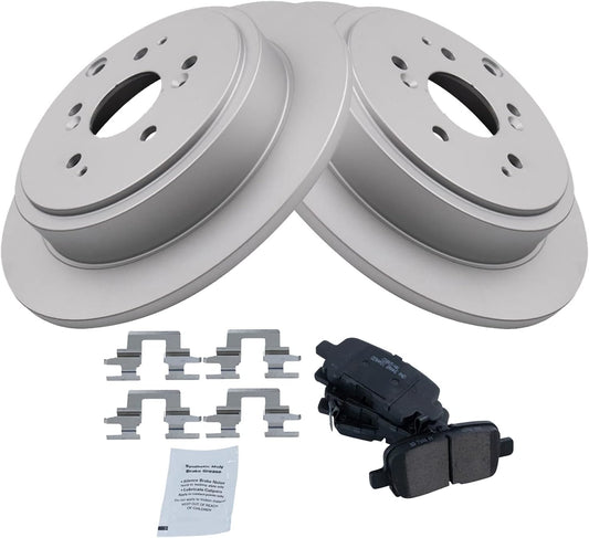TRQ Rear Brake Pad & Rotor Kit for Acura MDX and Honda Pilot