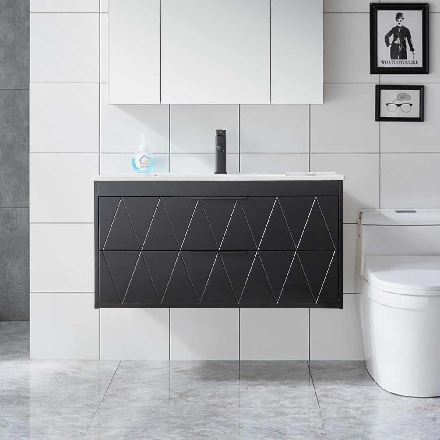 eclife 36in Bathroom Vanity Cabinet with Sink Combo for Style