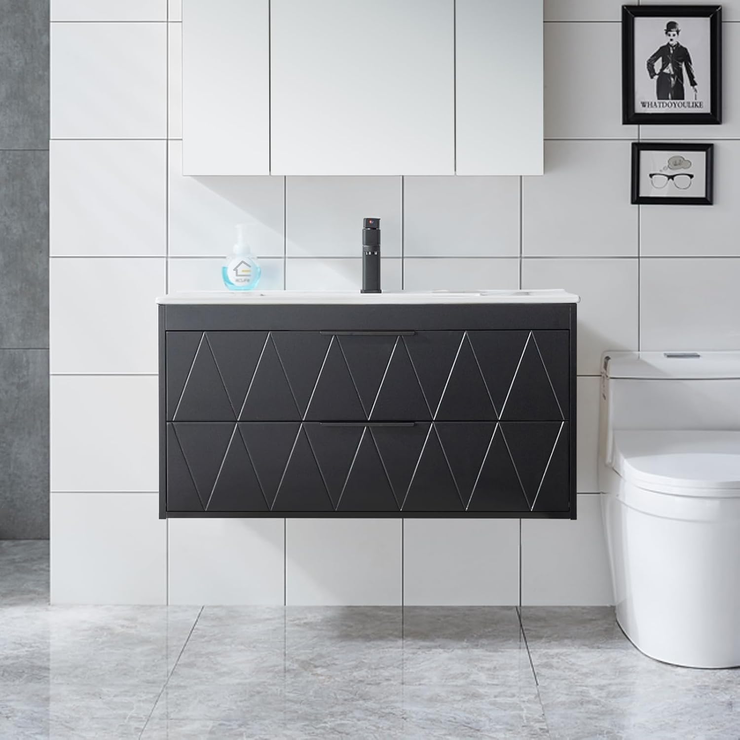 eclife 36in Bathroom Vanity Cabinet with Sink Combo for Style