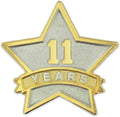 PinMart Year Service Award STAR Lapel Pin - Classic Years of Service 1