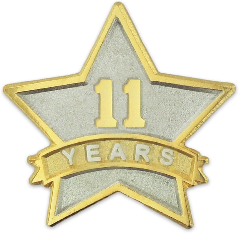 PinMart Year Service Award STAR Lapel Pin for Employees & Volunteers
