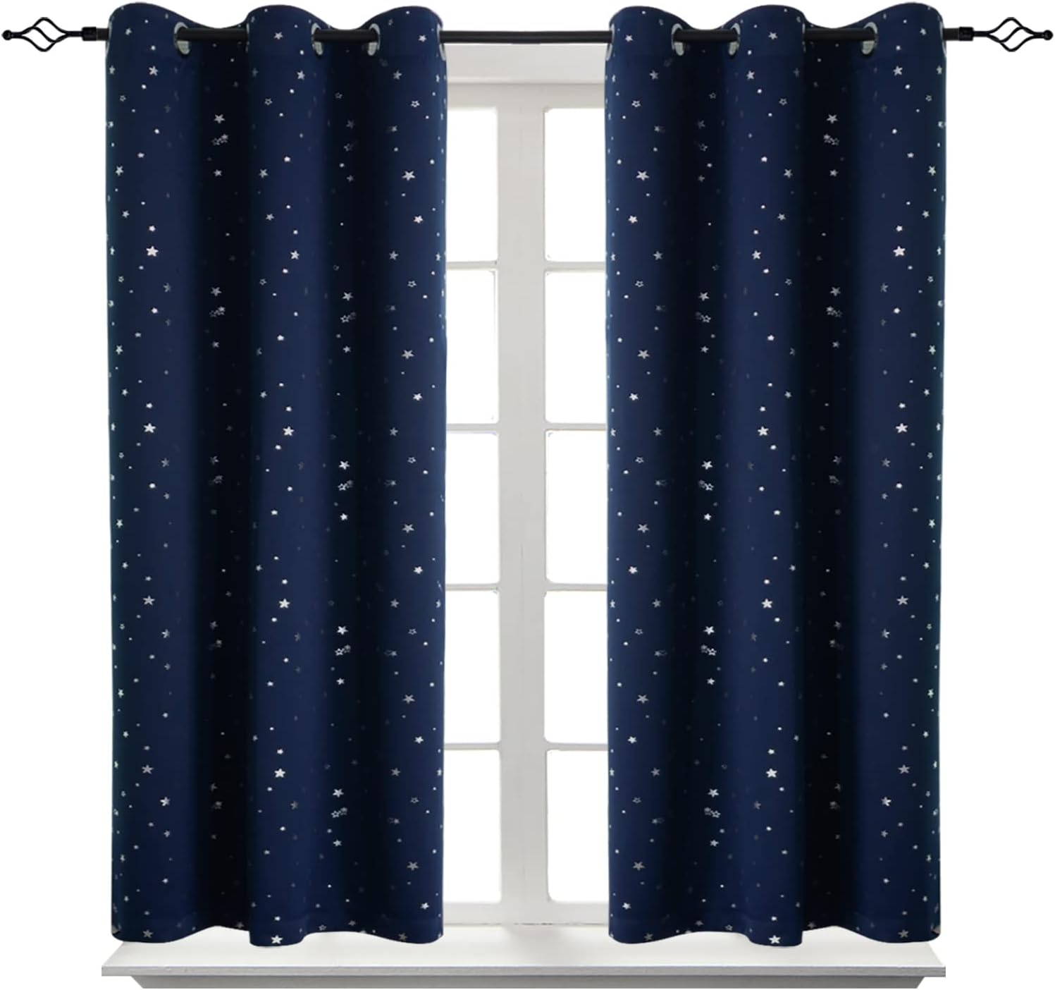 BGment Kids Blackout Curtains for Bedroom - Star Print Panels