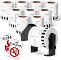MarkDomain DK-2251 Continuous Black/Red Labels 10 Rolls - Reliable