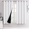 White 100% Blackout Curtains 2 Panels Set 52 x 54 in - Full Room
