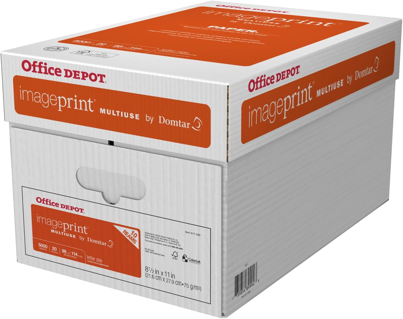 Domtar FSC-Certified Multiuse Paper - 20 lb, White - 500 Sheets x 10