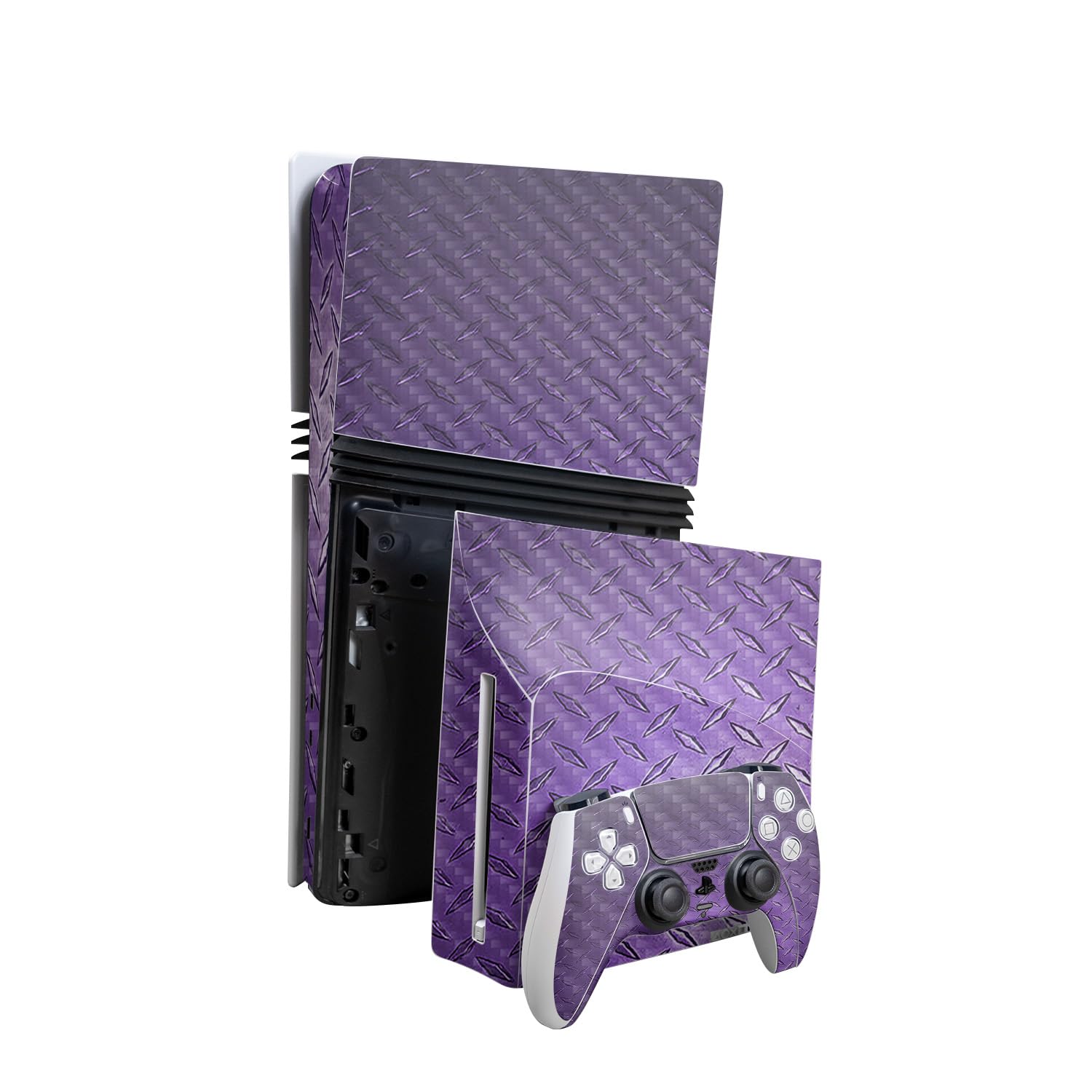PS5 Pro Carbon Fiber Decal - Purple Diamond Plate