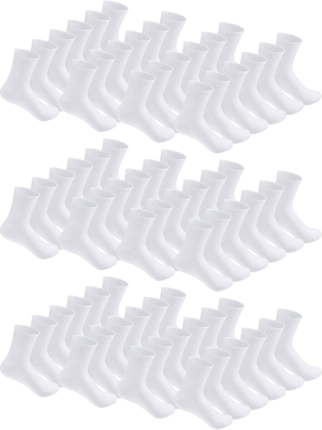 100 Pairs Bulk Mens Socks for Casual Sports and Daily Wear