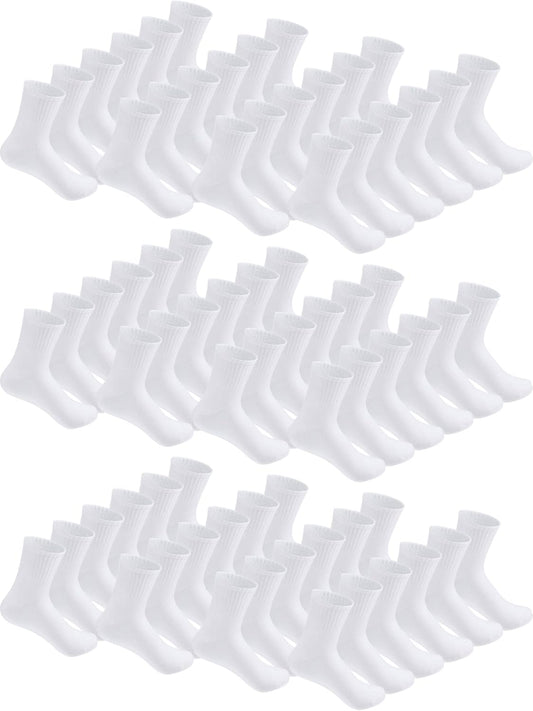 100 Pairs Bulk Mens Socks for Casual Sports and Daily Wear