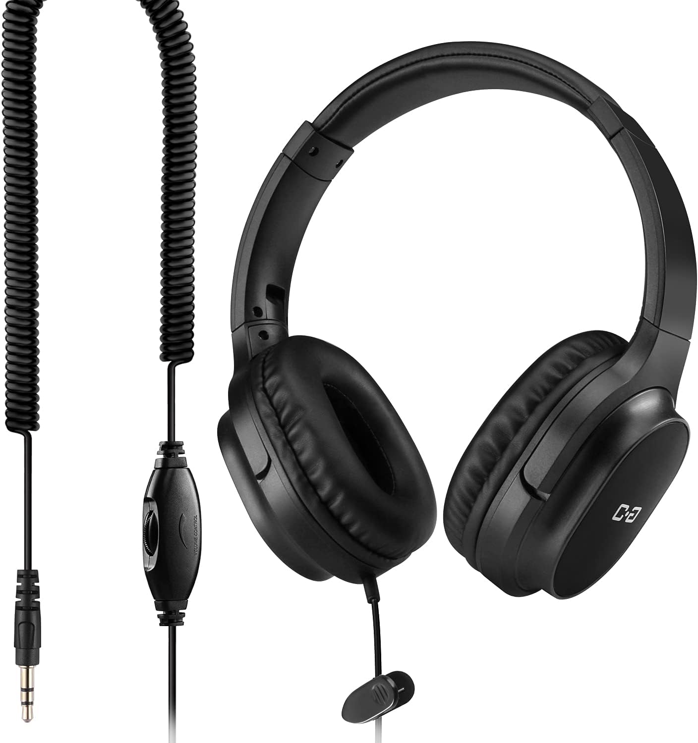 18ft Extra Long Cord Headphones with Volume Control