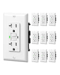 GFCI Outlet 20Amp Tamper-Resistant Weather-Resistant - 10-Pack