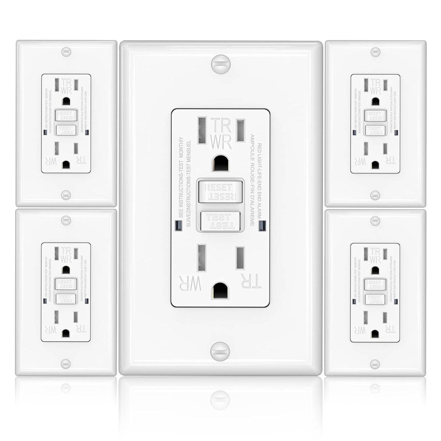GFCI Outlet Pack - Weather Resistant & Tamper Proof Design