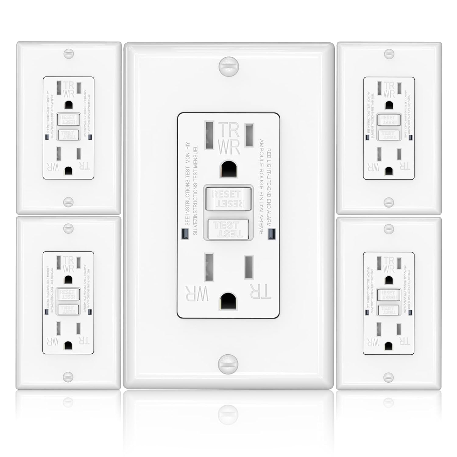 GFCI Outlet Pack - Weather Resistant & Tamper Proof Design