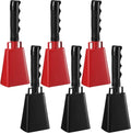 10 in Cowbell 6-Pack - Loud Cheering Bell for Sports Events