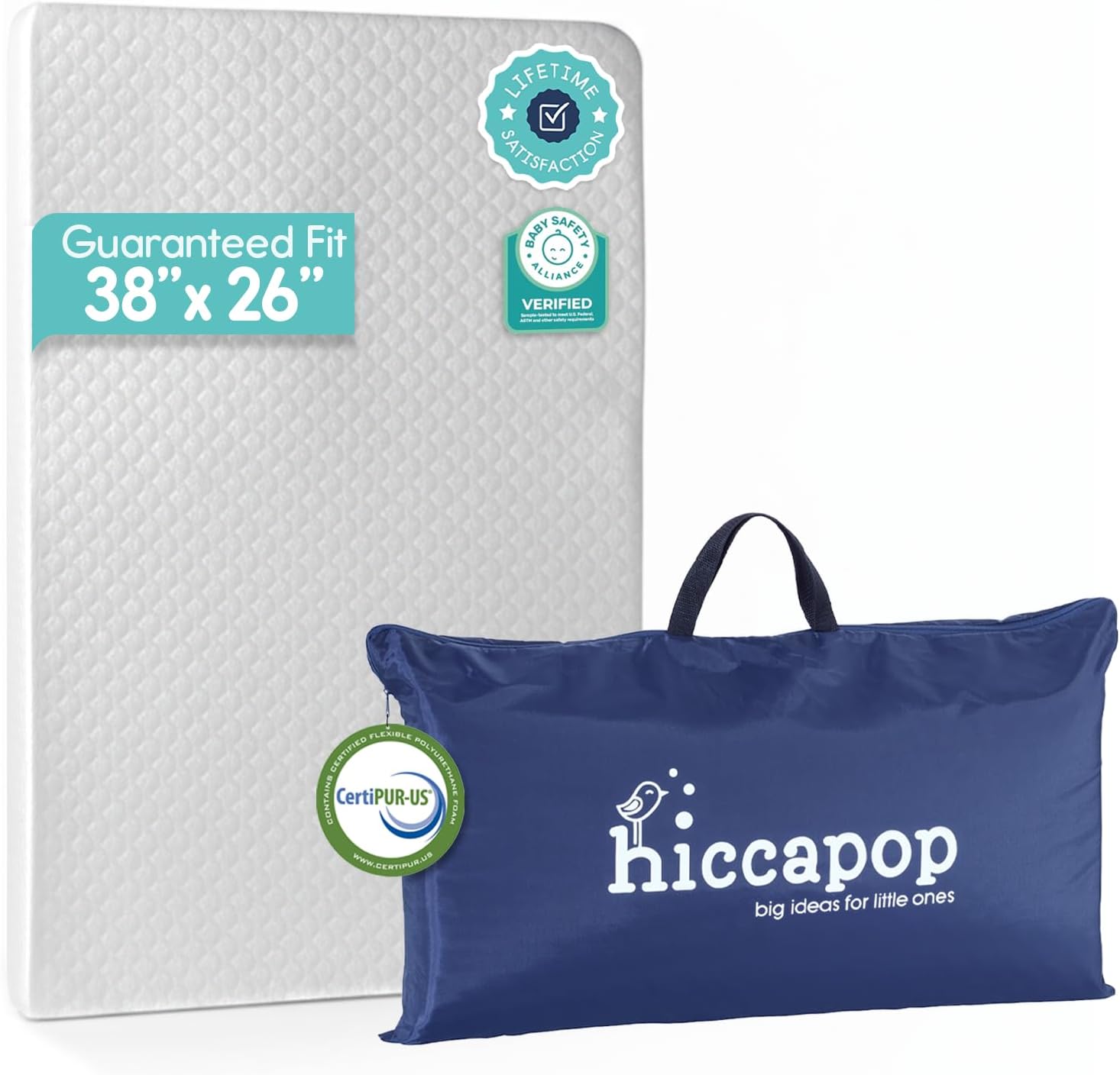 hiccapop Pack and Play Mattress Pad for Comfortable Playtime