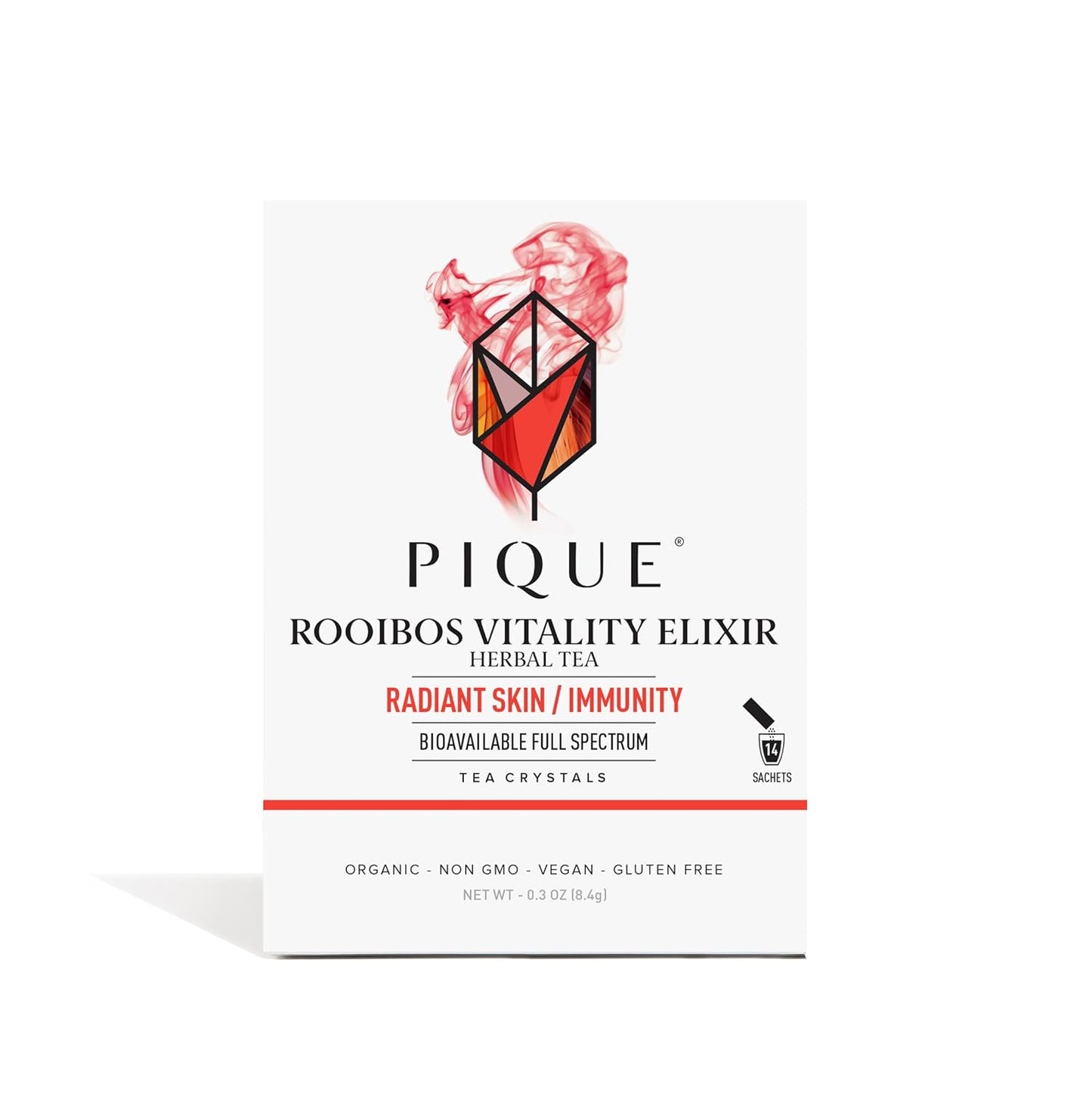 Pique Organic Rooibos Tea - Caffeine-Free Herbal Tea Crystals