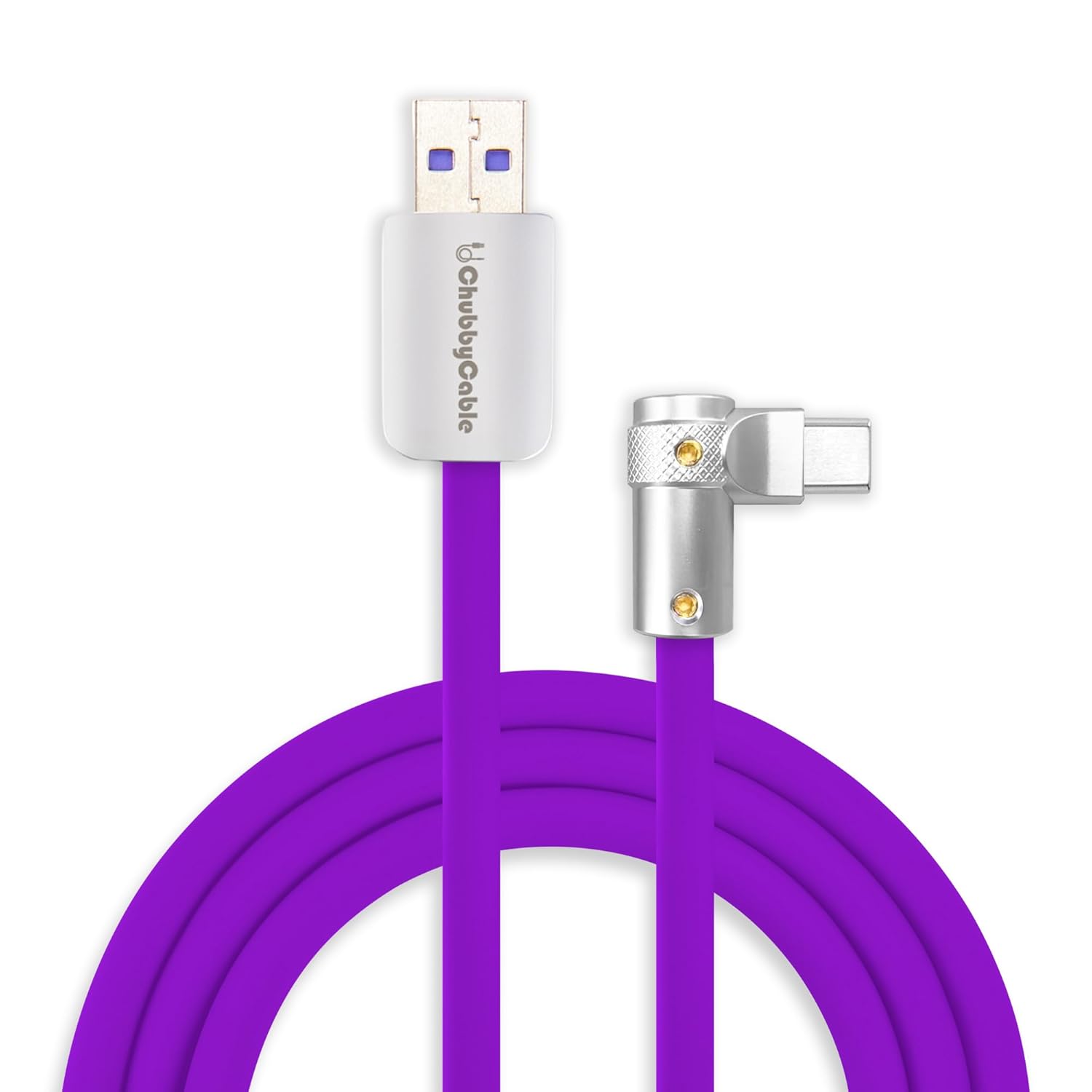 Chubbycable FlexElbow 90 Degree USB C Cable for Fast Charging