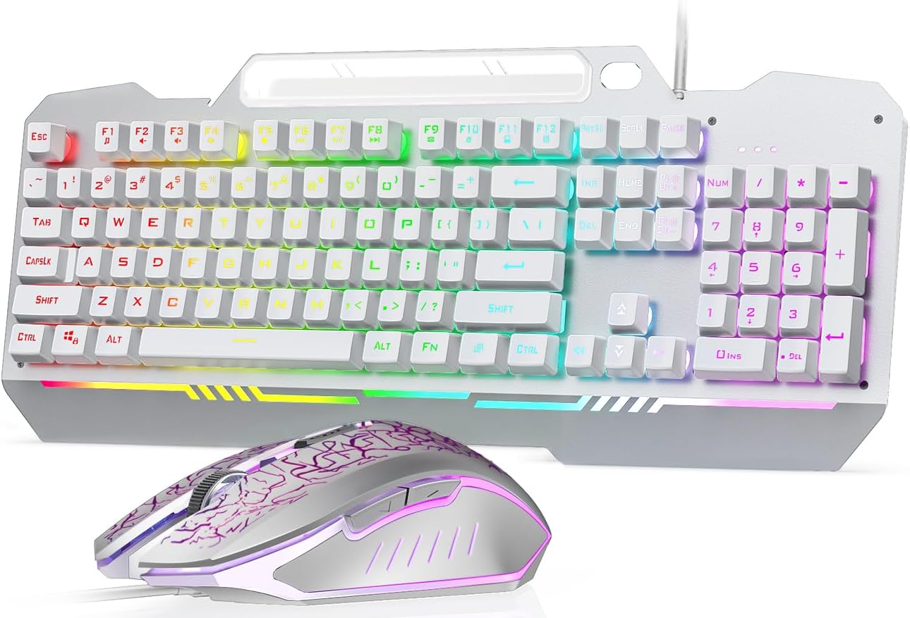 AULA Gaming Keyboard and Mouse Combo with RGB Backlit Design