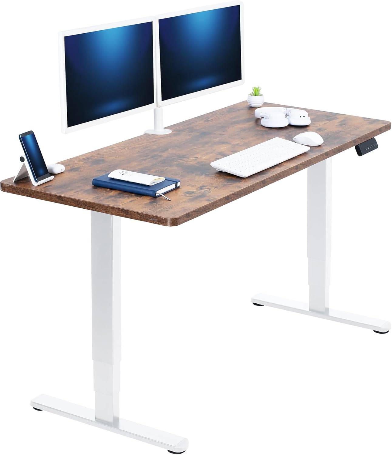 VIVO Electric Sit Stand Desk with Memory Height Adjustment