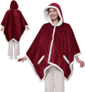 Red Heated Throw Shawl Wrap 50 x 60 in - Wearable Heated Blanket