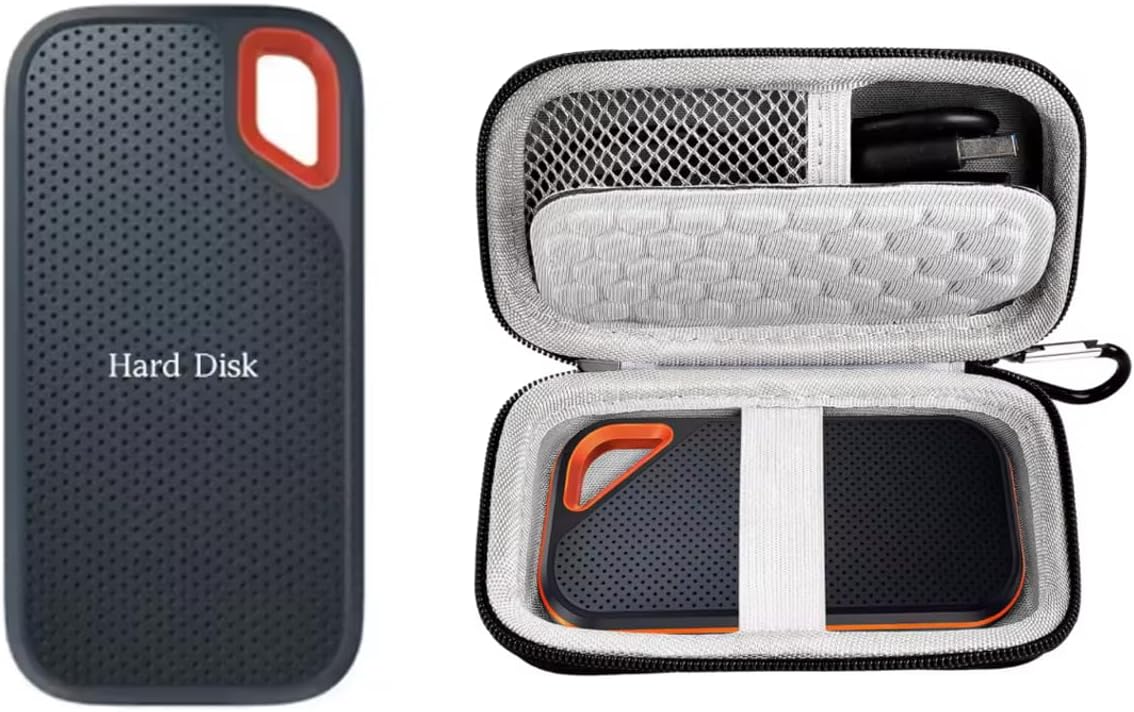 4TB Portable External SSD with Travel Case - Work Smart!