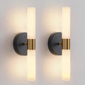 Wall Sconces Set of Two Black and Brass Gold - Elegant Reversible